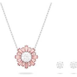 Swarovski Sunshine Set - Sølv/Pink/Transparent