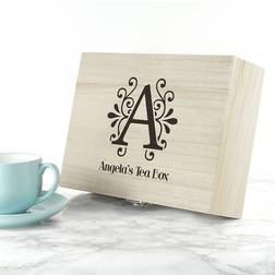 Treat Gifts Personalised Initial Wooden Box with Pukka