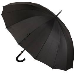 Smati Smati SUSINOSA1562GENTLEMAN16 UNISEXE paraply för män och kvinnor stort paraply med 114 cm diameter automatisk öppningssystem 16 okrossbara glasfibervalar Susino svart, svart, 114 cm, Paraply