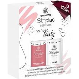 Alessandro Nails Striplac Peel Or Soak Sets Lovely Set Striplac Shade Flower Crown Top Coat