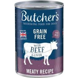 Butchers Beef And Liver Chunks In Jelly Complete Wet Dog Food, Chicken, 0.4