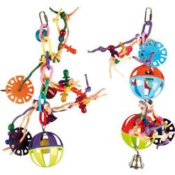 Flamingo Fugle legetøj Parakit ball with strings 16x30