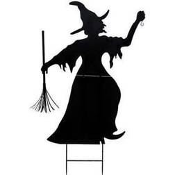 Europalms Silhouette Metal Witch with Broom, 150cm Konstgjord växt