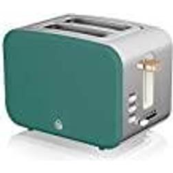 Swan ST14610GRENEU Toaster Breitschlitz 2 Scheiben 3 Funktionen Design Nordic 900W