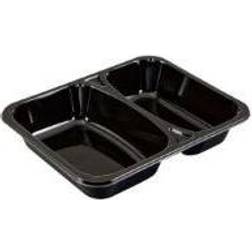 Bakke 2-rum 2227-2K 227x178x43 mm CPET Sort OMPAK 4 ps x 90 stk/krt,4x90 stk/krt