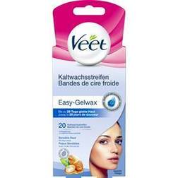 Veet 3035215 Kallvaxremsor med Easy-Gelwax Technology Dubbla Ränder