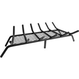 Pleasant Hearth 1/2 in. 30 in. 6-Bar Steel Fireplace Grate with Ember Retainer