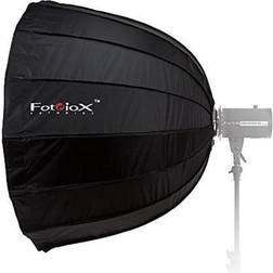 Fotodiox ez-pro deep parabolic softbox 36in (90cm) quick collapsible softbox with quantum qflash speedring for quantum, trio flash and compatible