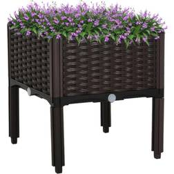 OutSunny Raised Flower Bed Vegetable Herb Planter