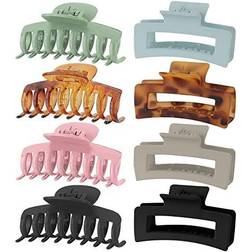 Lola 8 Colors Lolalet Strong Hold Hair Claw Clips 2 Styles Jaw Clip
