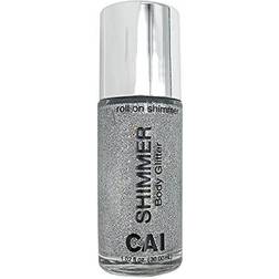 CAI Beauty NYC Silver Glitter Easy to Apply, Easy to Remove Roll On Shimmer for Body, Face and Hair Holographic Cosmetic Grade Glamour