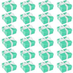 Blue Panda 24 Pack Party Favor Boxes, Small Turquoise Candy Treat Gift Box for Bridal Shower Engagement Birthday Wedding Green