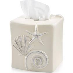 Avanti Bath, Sequin Shells Tissue Cover Cloth Napkin White