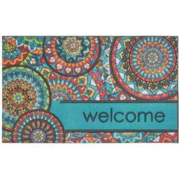 Mohawk Home Doorscapes Bohemian Kingdom Welcome Orange, Blue