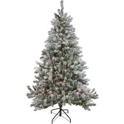 Pre-Lit Flocked Balsam Pine Artificial