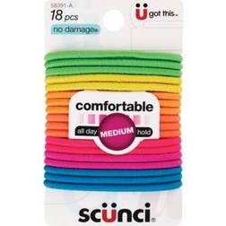 Scunci Effortless Beauty Large No-damage 4mm Neon Colors 18 Count