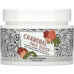 LilyAna Naturals Naturals Anti-Aging Facial Exfoliator Charcoal Face Scrub for Sulphate free