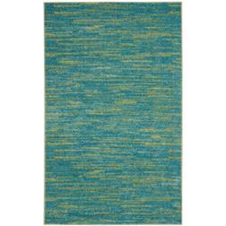 Nourison Essentials Solid Contemporary Green, Blue