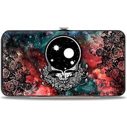 Buckle-Down Dead Psychedelic Rock Band Rose Skull Hinged Wallet