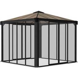 Palram - Canopia Ledro Gazebo 10 Gazebo Gray/Bronze Optional Screen