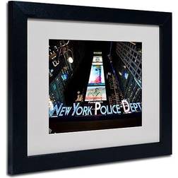 Trademark Fine Art 'NYPD Blue Neon' 11" Black Framed Art