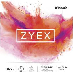 D'Addario Zyex 4/4 skala medium spänning bas E-sträng