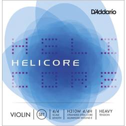 D'Addario H310W 4/4H Jeu de cordes avec corde de Mi à filet violon Helicore, manche 4/4, Heavy