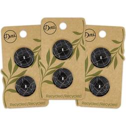 Dritz 23mm Recycled Polyester Round Buttons Black