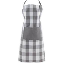 Design Imports DIIÂ® Buffalo Check Chef Apron White, Gray