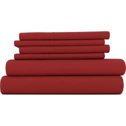 Becky Cameron Comfort Premium Ultra Soft Microfiber Wrinkle Bed Sheet Red