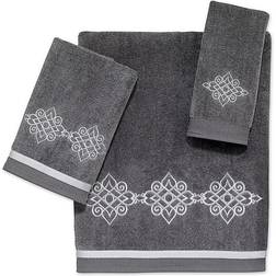 Avanti Embroidered Bath Towel Silver, Gray
