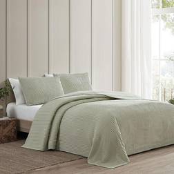 Beatrice Home Fashions Chenille Sängöverkast Grön (243.84x274.32cm)