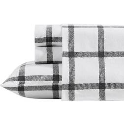 Eddie Bauer Bunkhouse Bed Sheet White, Grey (274.3x259.1cm)