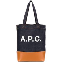 A.P.C. Axelle logo tote bag blue One Size