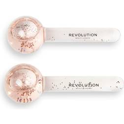 Makeup Revolution Ice Globes Pink Glitter Para Masaje Para El Rostro 2 UD