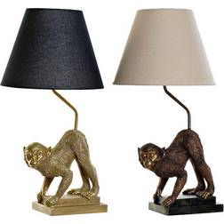 Dkd Home Decor Black Resin Monkey Bordslampa