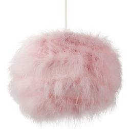 Happy Homewares Modern and Distinctive Small Real Pink Feather Pendant Lamp