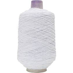 Creativ Company Fil Élastique Fin Rond Blanc 1500 m