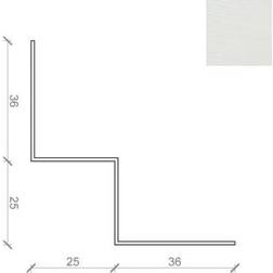 SCG Smartwood indvendig hjørneprofil grå 25 x 25 x 2500 mm