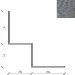 SCG Smartwood indvendig hjørneprofil antracit 25 x 25 x 2500 mm