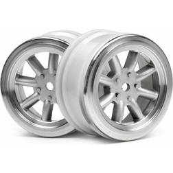 HPI Racing Vintage 8 Spoke Wheel 26mm Matte Chrome 0mm Offset