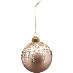 julekugle ornament Flake beige Juletræspynt