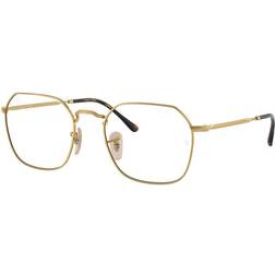 Ray-Ban Jim Arista Gold Fassung Klar Glas Polarisiert 53-20