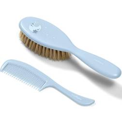 BabyOno Take Care Hairbrush and Comb III Set Blue (for Children from Birth)