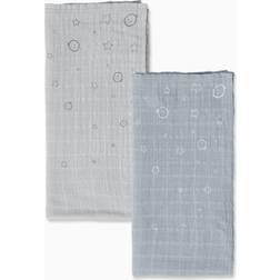 Mori Pre-Washed Large Muslin Swaddle Muslin & Burp Cloth Grey