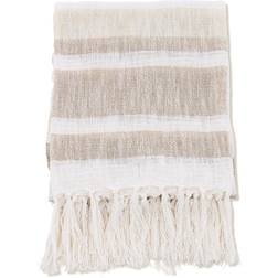 Venture Home Sandy Throw Slub/polyester Tæppe Beige, Brun, Hvid (170x130cm)