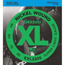 D'Addario Exl220s Xl Nickel Super Light Short Scale Electric Bass Strings