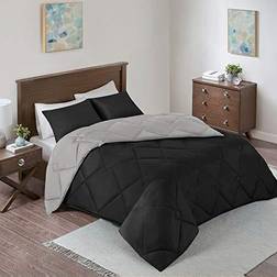 Comfort Spaces Vixie Bedspread Grey, Black (228.6x167.6cm)