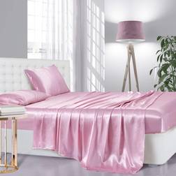 Hypoallergenic Satin Underlakan Rosa (259.1x228.6cm)