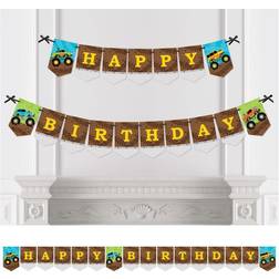 Smash and Crash Monster Truck Boy Birthday Party Bunting Banner Birthday Party Decorations Happy Birthday